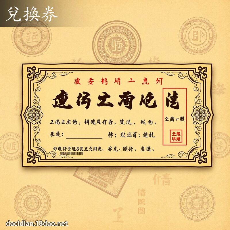 兑换券 - 国语大辞典配图