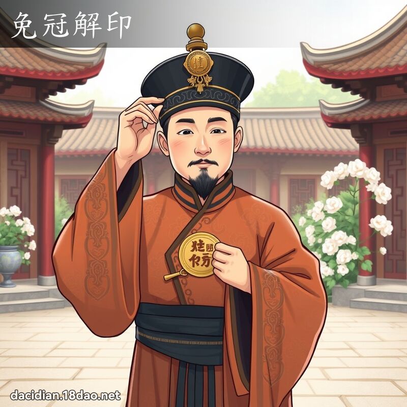 免冠解印 - 国语大辞典配图
