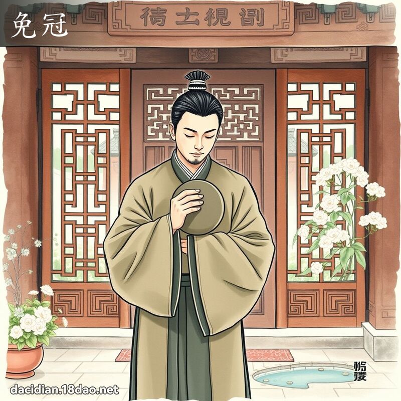 免冠 - 國語大辭典配圖