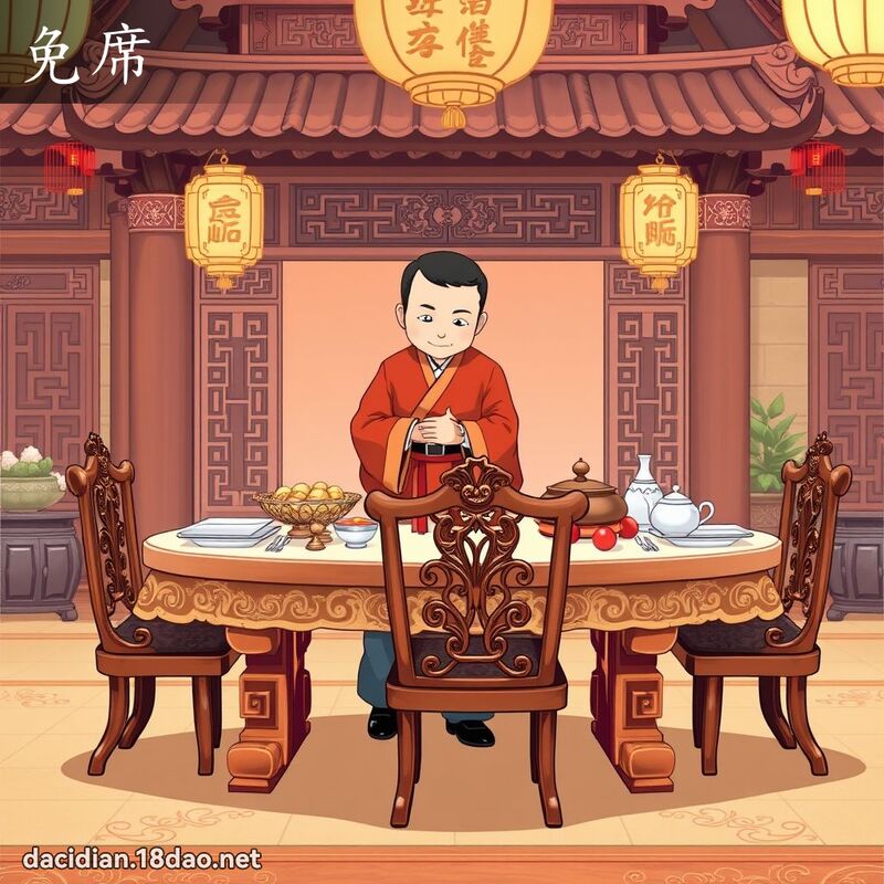 免席 - 國語大辭典配圖