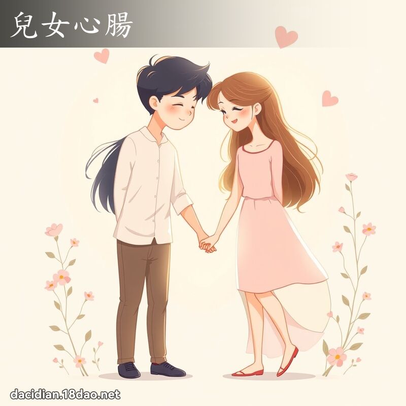 兒女心腸 - 國語大辭典配圖