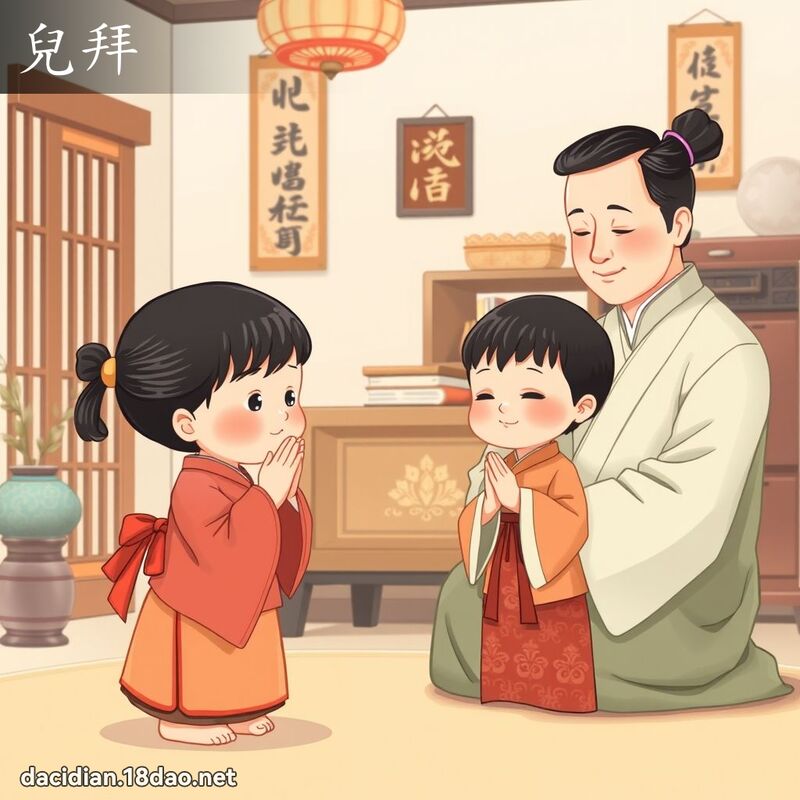 兒拜 - 國語大辭典配圖