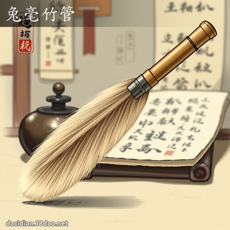 兔毫竹管 - 國語大辭典配圖