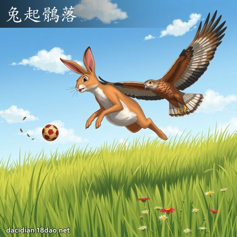 兔起鶻落 - 國語大辭典配圖