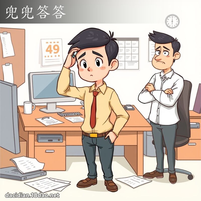 兜兜答答 - 國語大辭典配圖