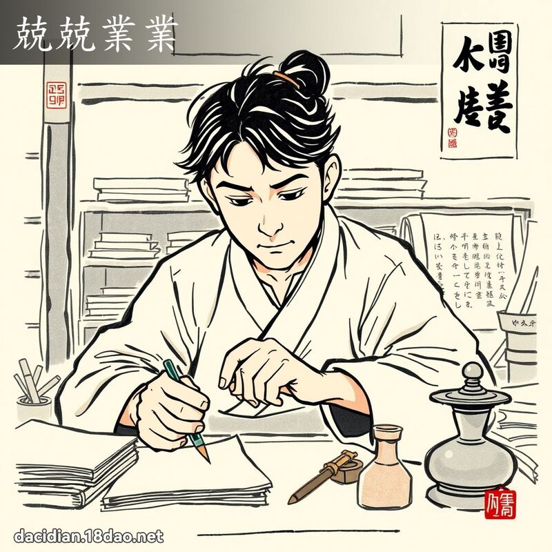 兢兢业业 - 国语大辞典配图