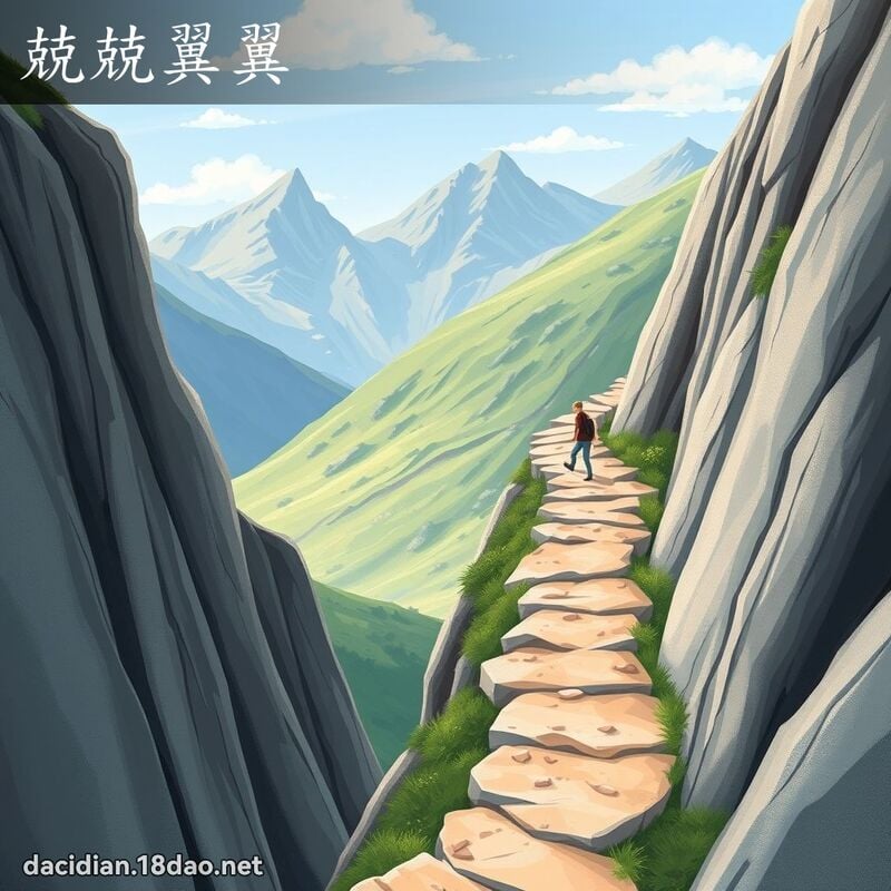 兢兢翼翼 - 國語大辭典配圖