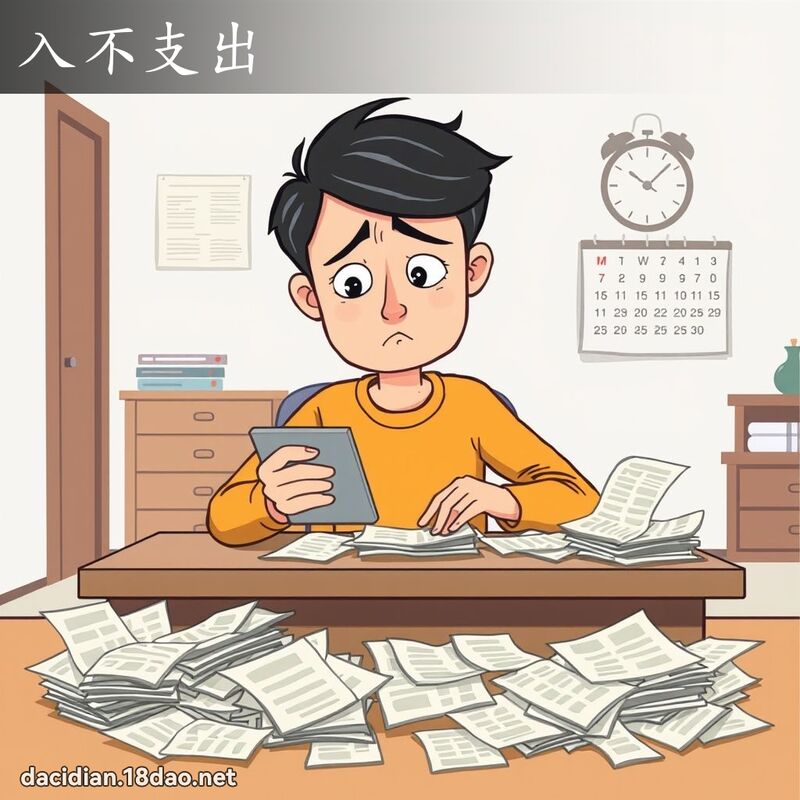 入不支出 - 國語大辭典配圖