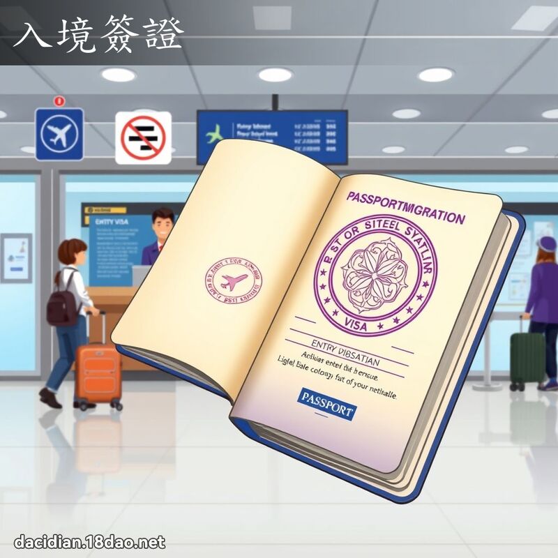 入境簽證 - 國語大辭典配圖
