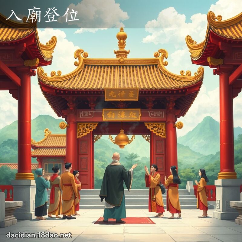 入廟登位 - 國語大辭典配圖
