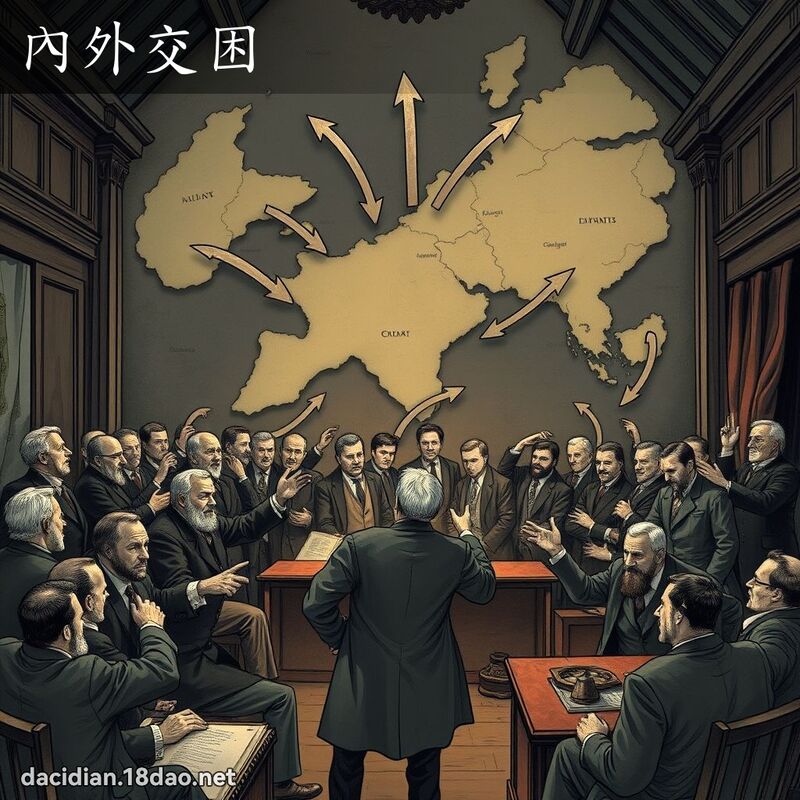 內外交困 - 国语大辞典配图