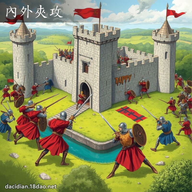 內外夹攻 - 国语大辞典配图