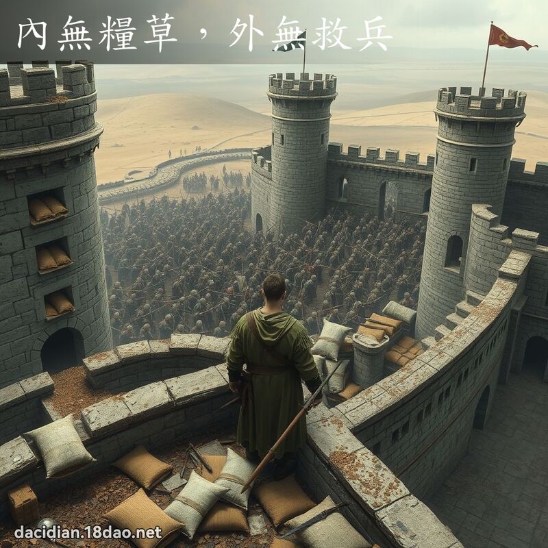 內無糧草，外無救兵 - 國語大辭典配圖