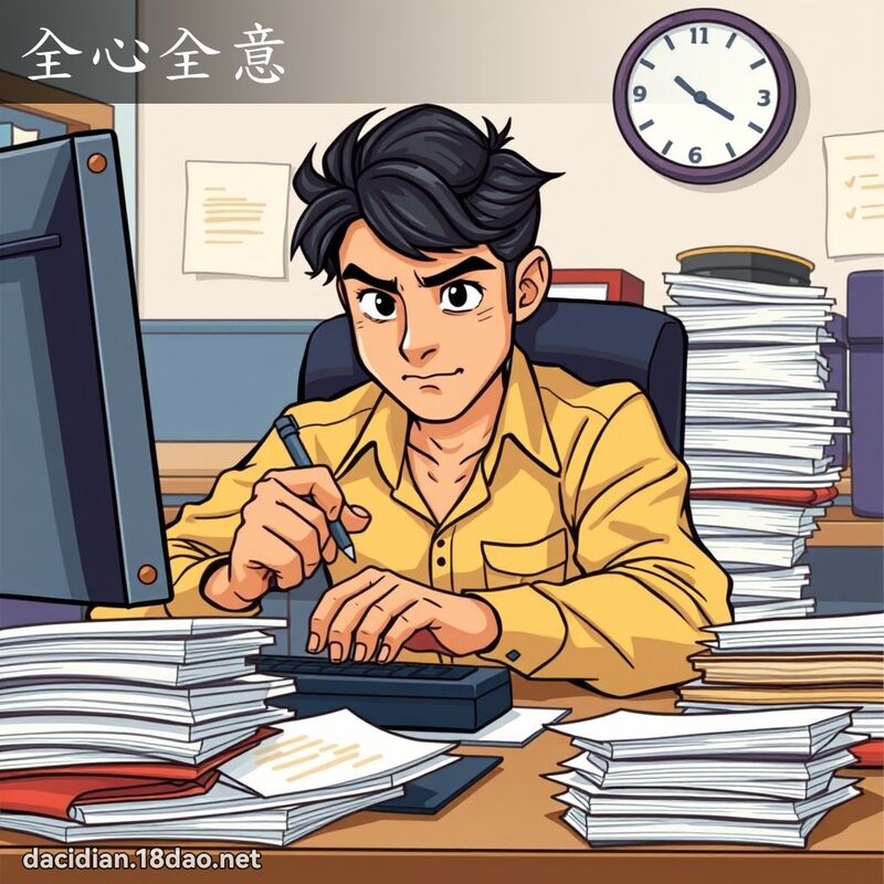 全心全意 - 國語大辭典配圖