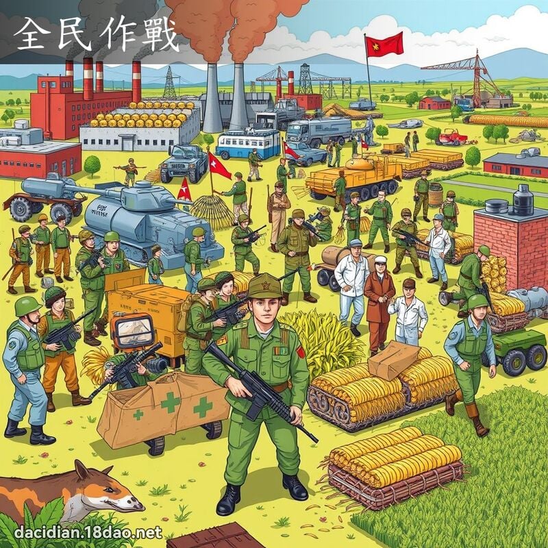 全民作戰 - 國語大辭典配圖