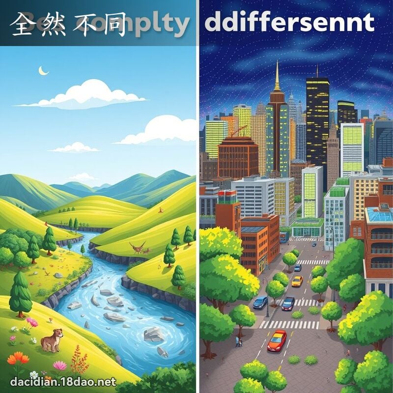 全然不同 - 國語大辭典配圖