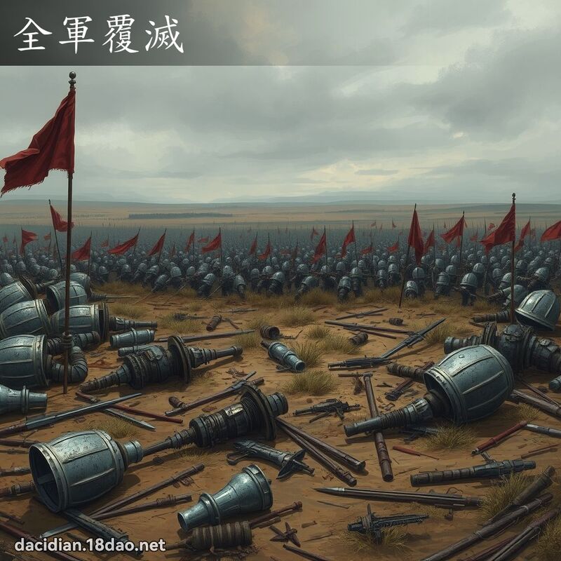 全军覆灭 - 国语大辞典配图