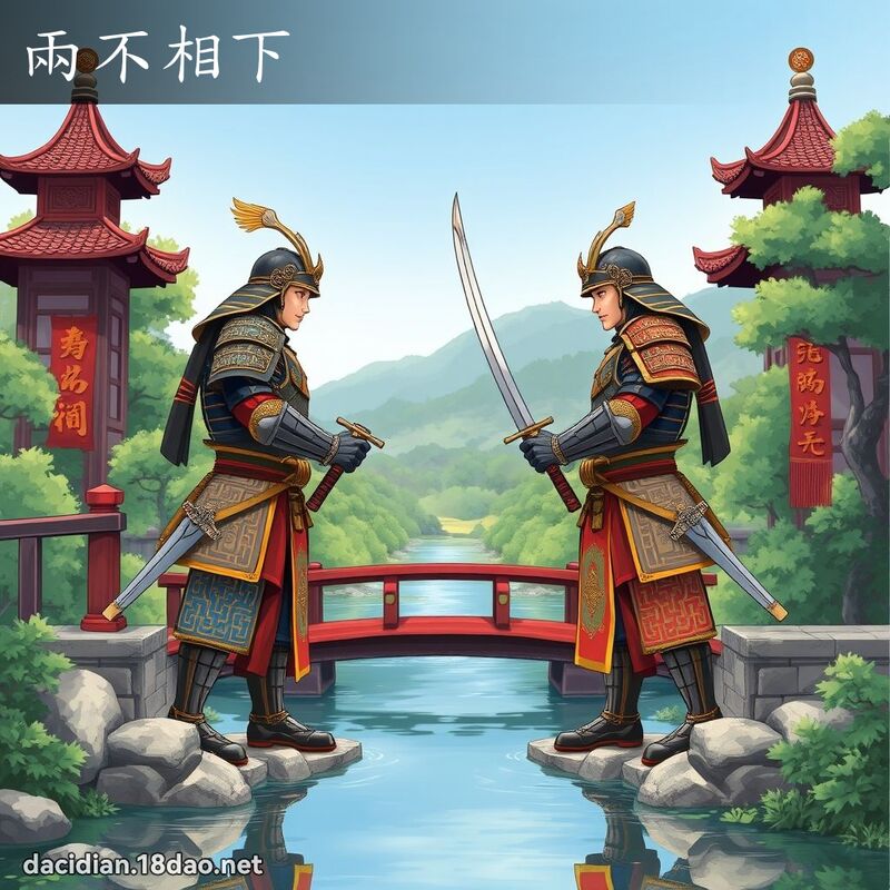 两不相下 - 国语大辞典配图