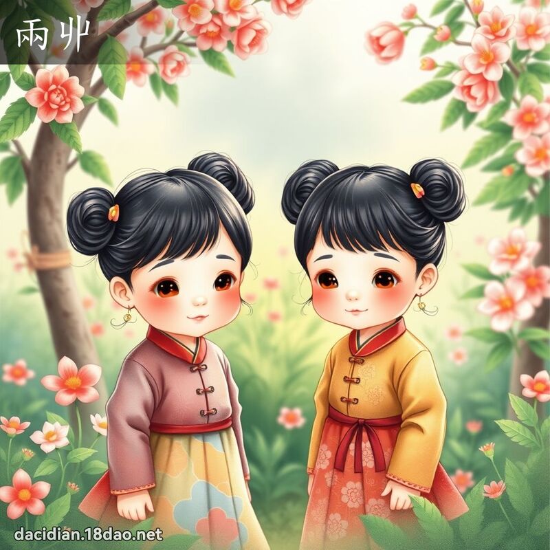兩丱 - 國語大辭典配圖