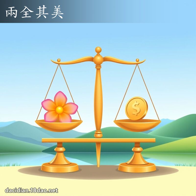 两全其美 - 国语大辞典配图