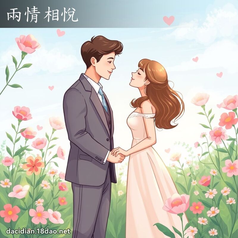 兩情相悅 - 國語大辭典配圖