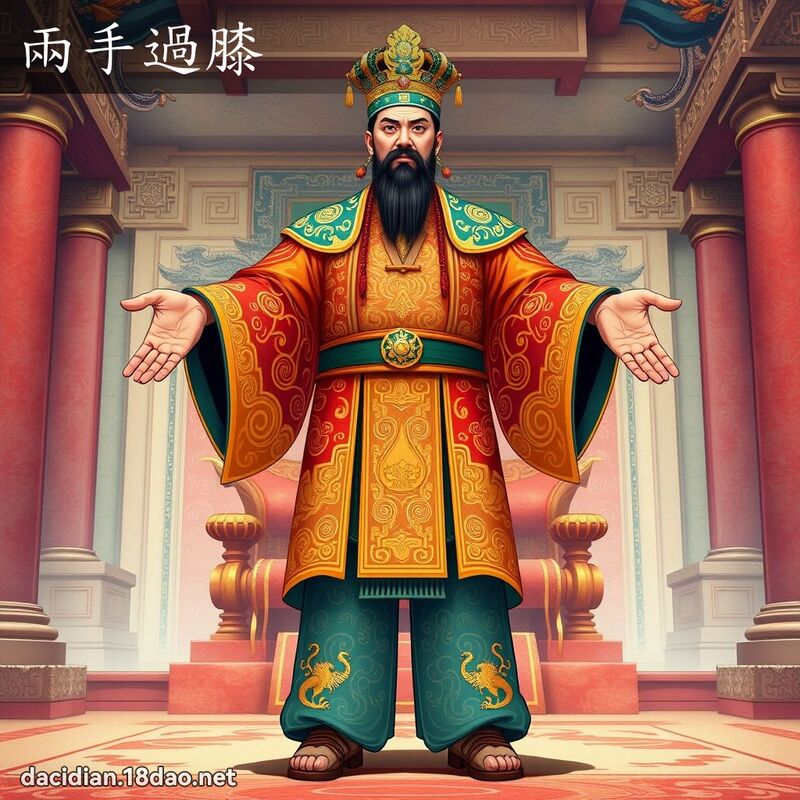 兩手過膝 - 國語大辭典配圖