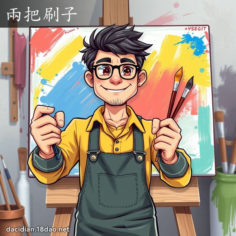 兩把刷子 - 國語大辭典配圖
