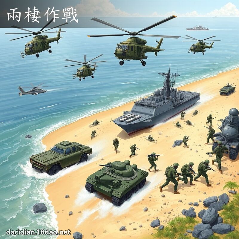 两棲作战 - 国语大辞典配图