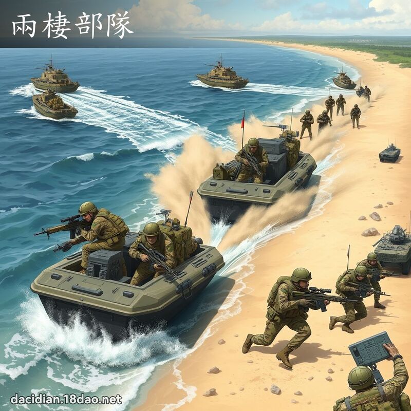 兩棲部隊 - 國語大辭典配圖