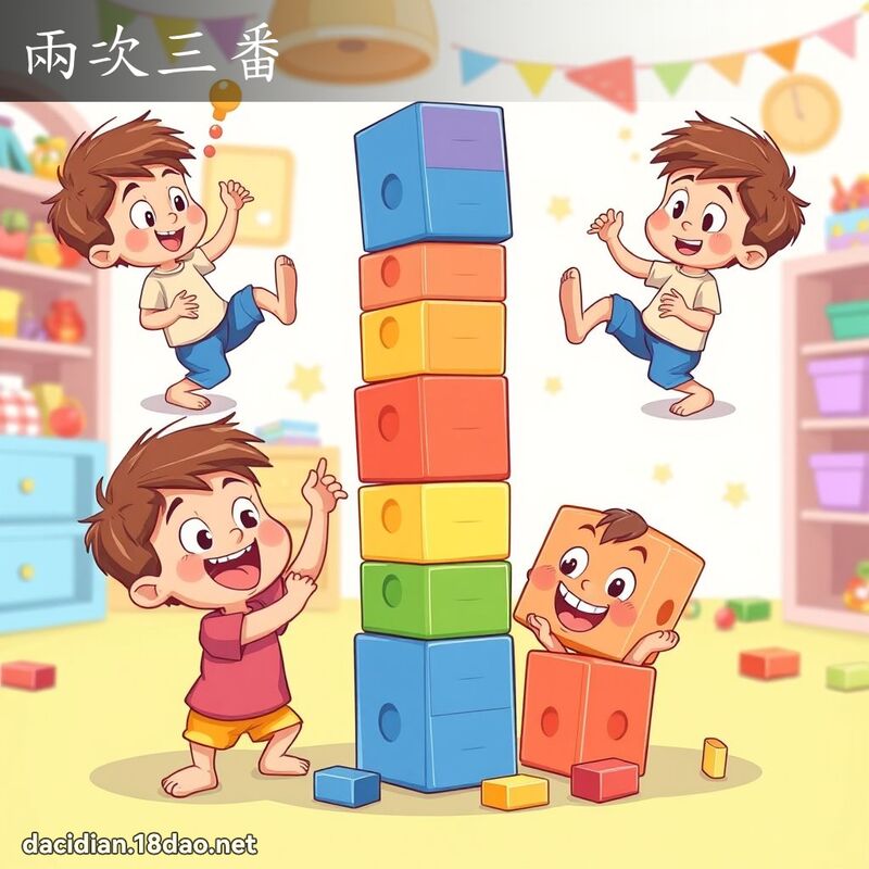 两次三番 - 国语大辞典配图
