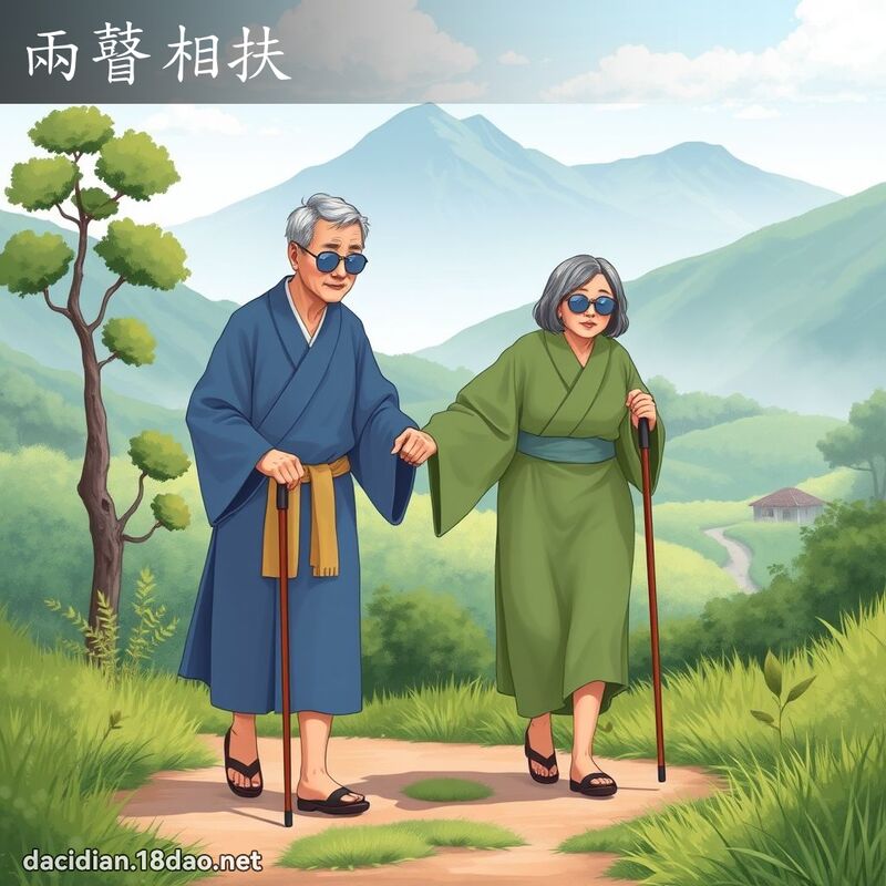 兩瞽相扶 - 國語大辭典配圖