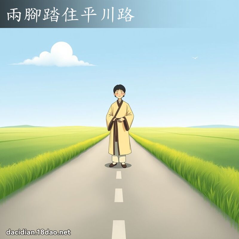 兩腳踏住平川路 - 國語大辭典配圖