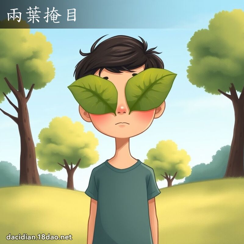 两叶掩目 - 国语大辞典配图