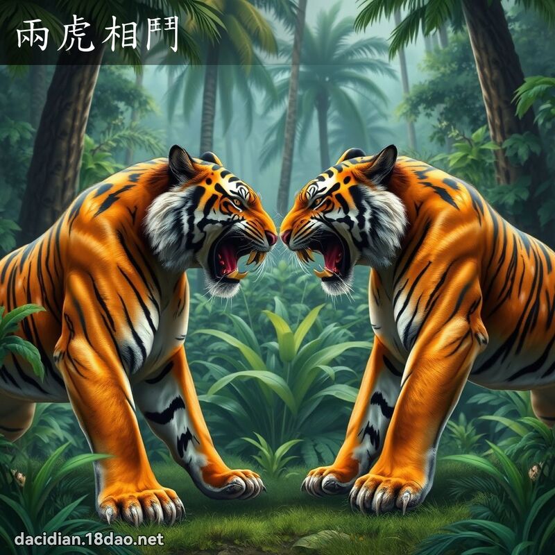 兩虎相鬥 - 國語大辭典配圖