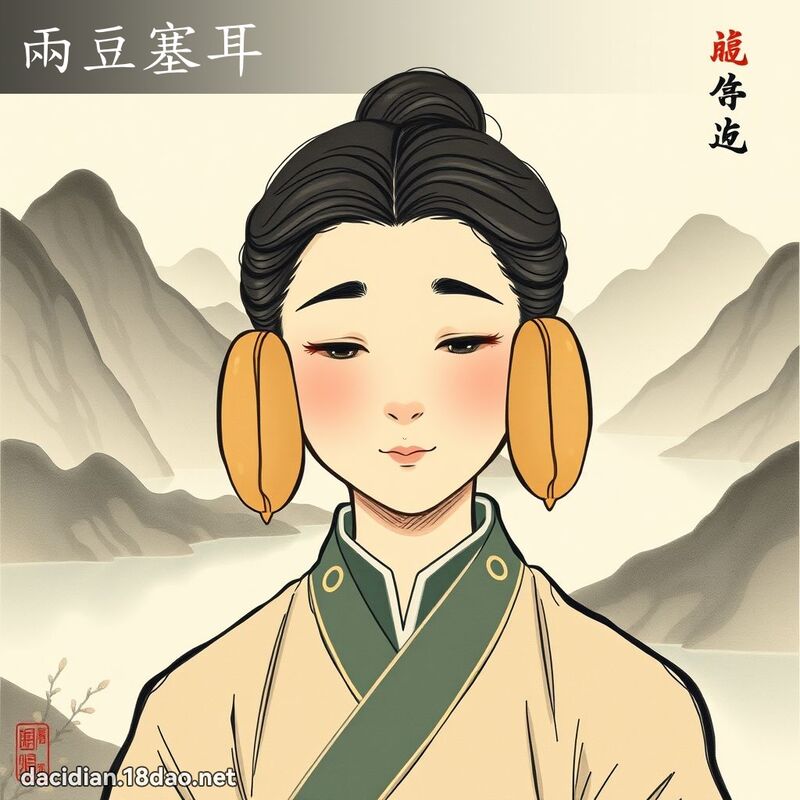 兩豆塞耳 - 國語大辭典配圖