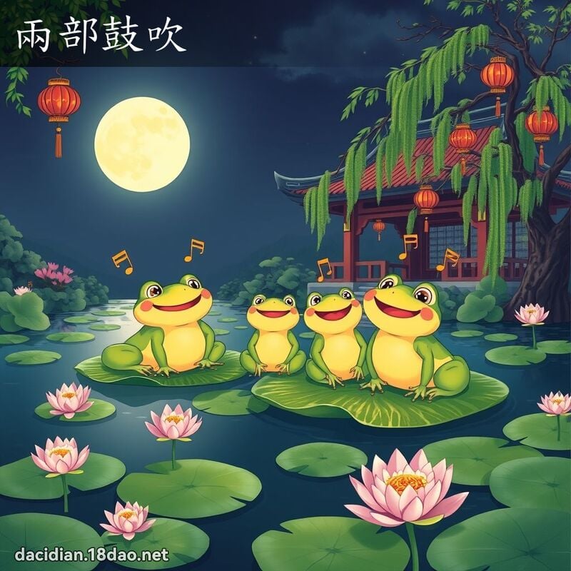兩部鼓吹 - 國語大辭典配圖