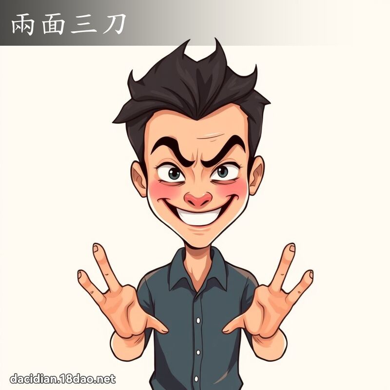 两面三刀 - 国语大辞典配图