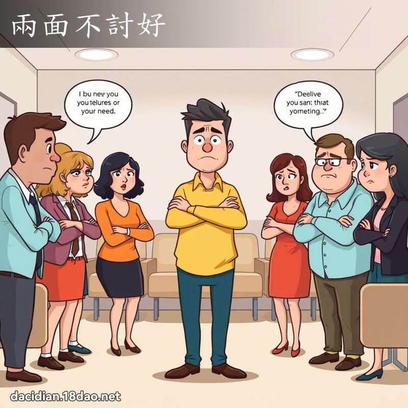 两面不討好 - 国语大辞典配图