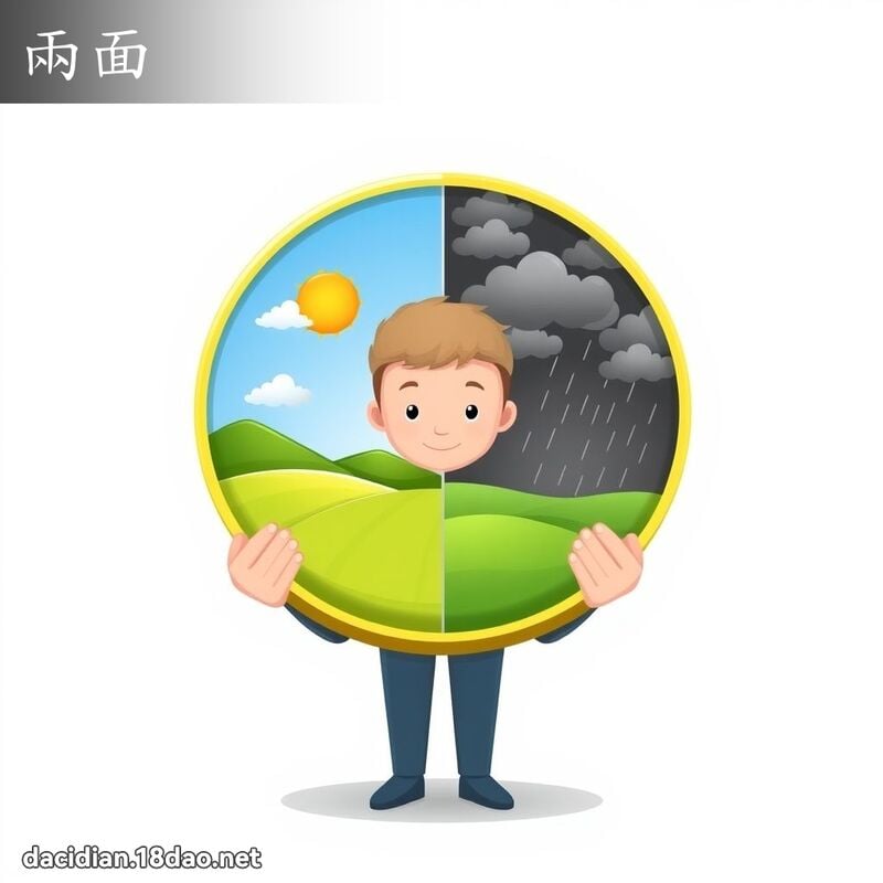 兩面 - 國語大辭典配圖