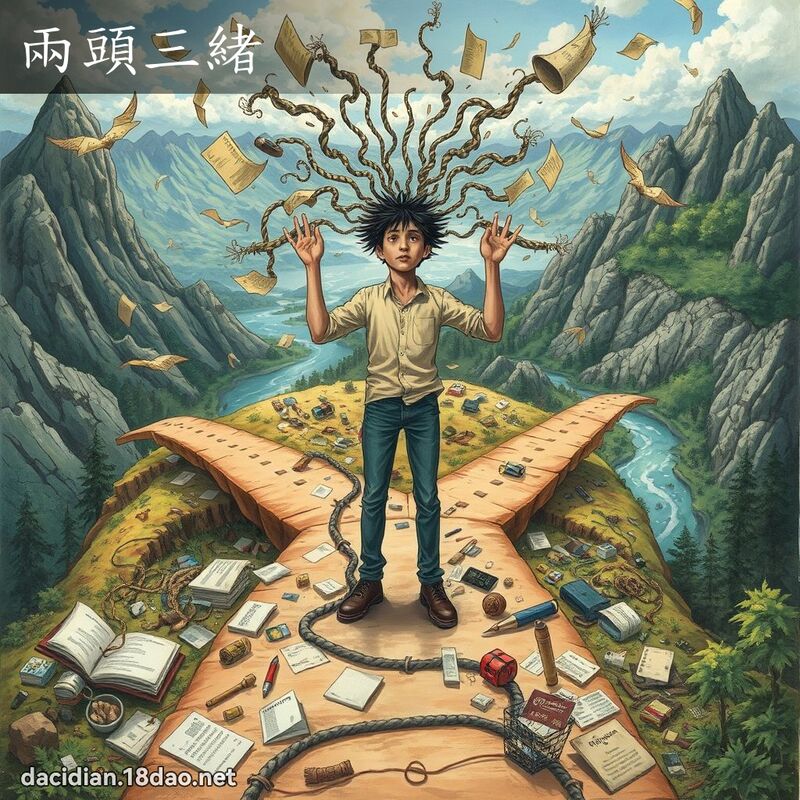 兩頭三緒 - 國語大辭典配圖