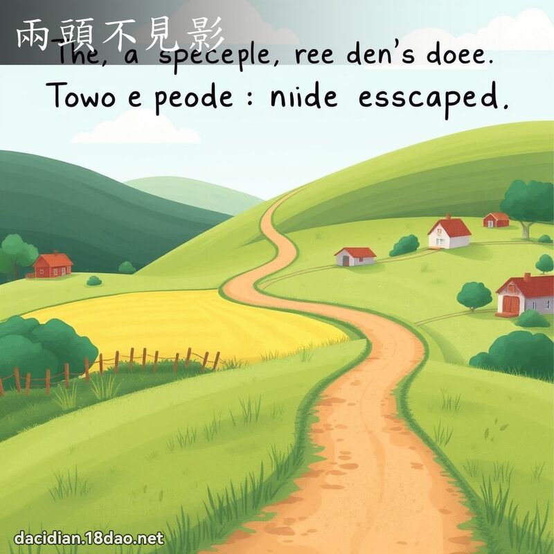 两头不见影 - 国语大辞典配图