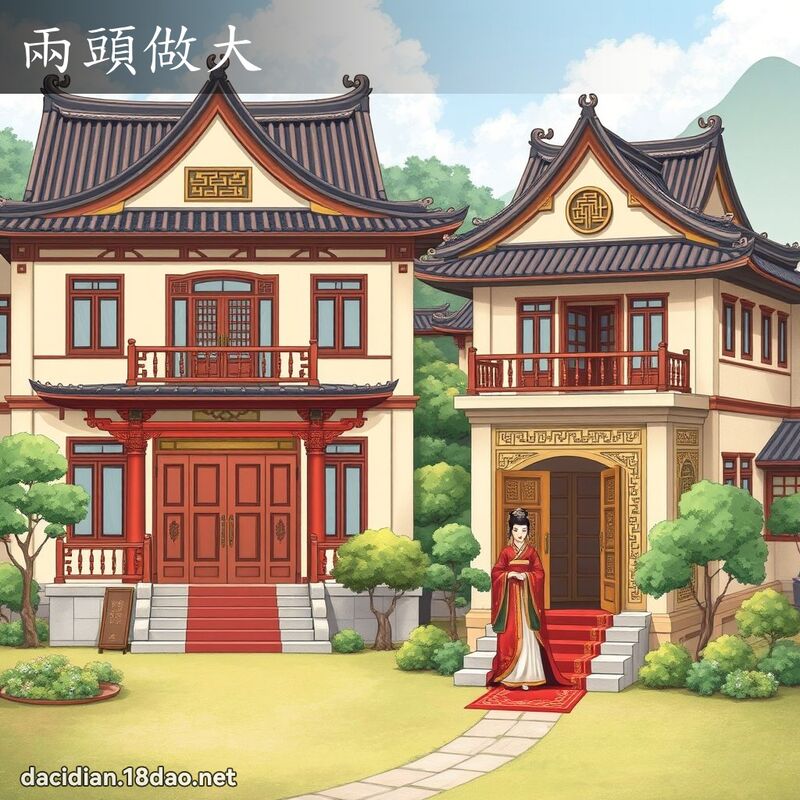 两头做大 - 国语大辞典配图