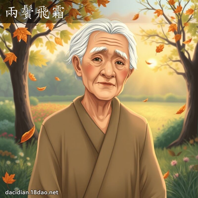 兩鬢飛霜 - 國語大辭典配圖