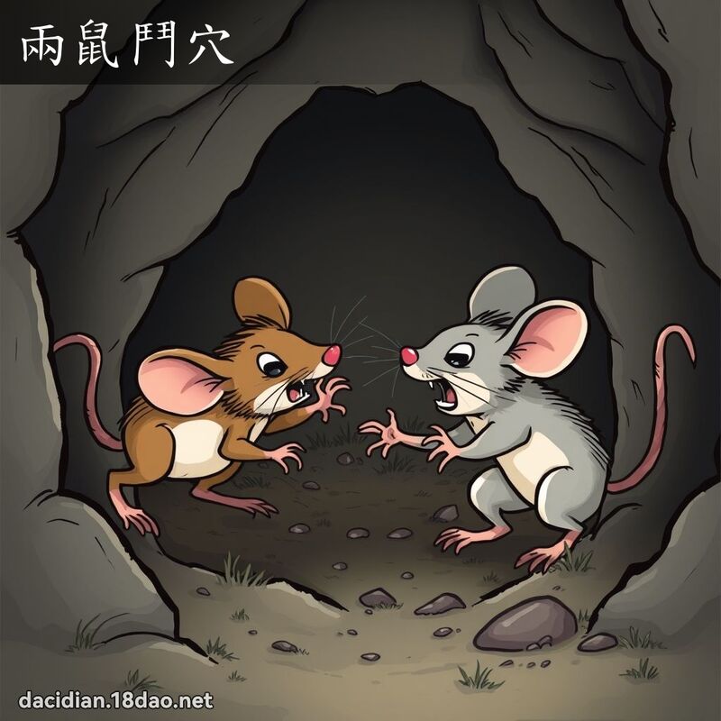 两鼠斗穴 - 国语大辞典配图