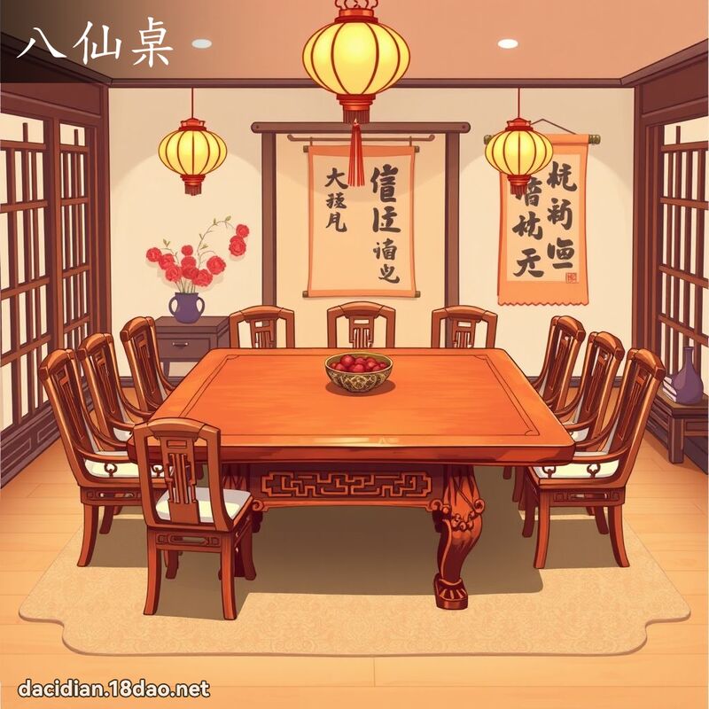 八仙桌 - 國語大辭典配圖