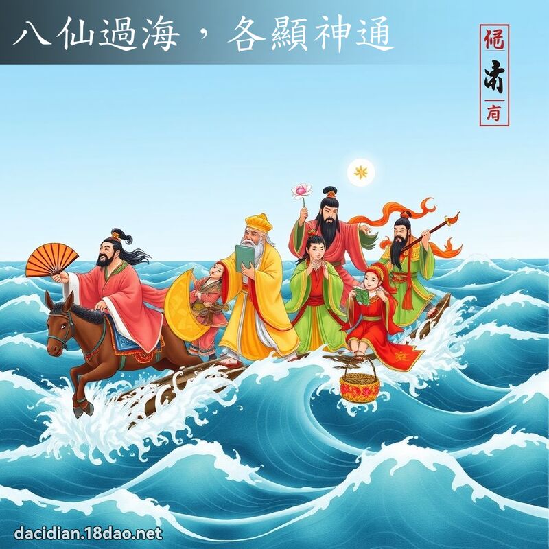 八仙過海，各顯神通 - 國語大辭典配圖