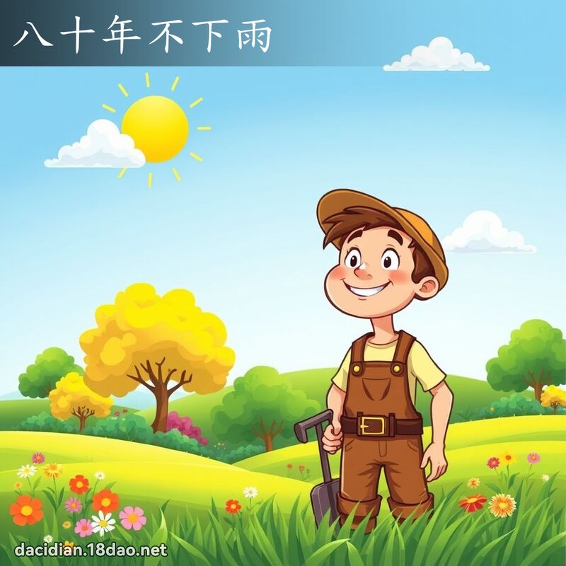 八十年不下雨 - 國語大辭典配圖