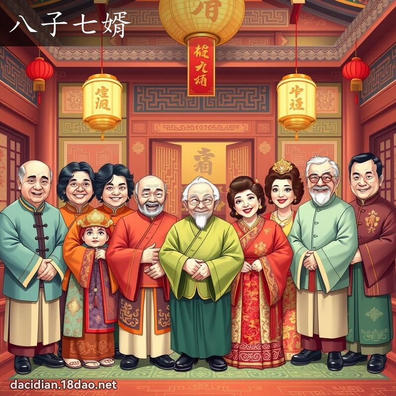 八子七婿 - 國語大辭典配圖