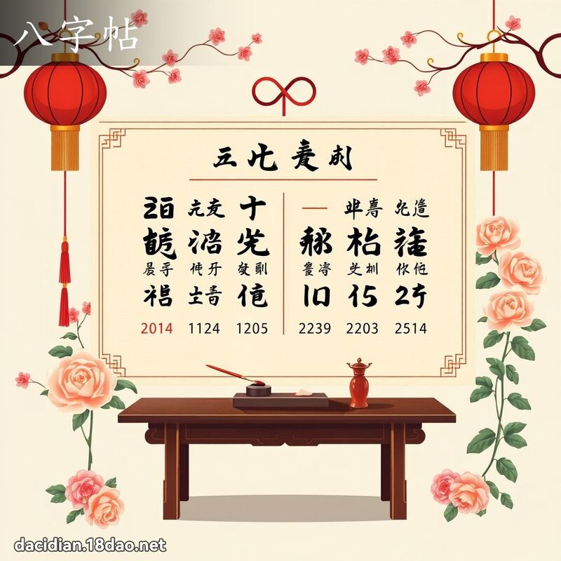 八字帖 - 国语大辞典配图