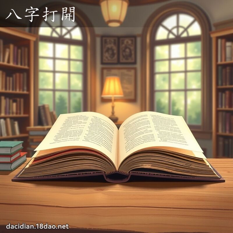 八字打開 - 國語大辭典配圖